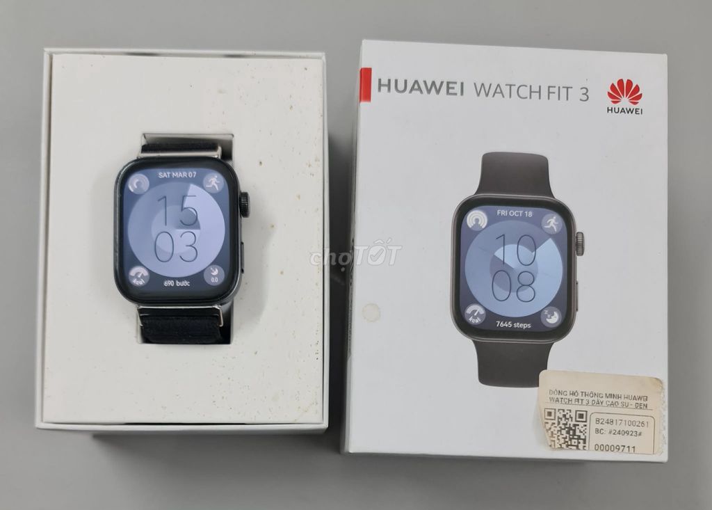 Huawei Watch Fit 3 Đen. Mua bán Thiết bị đeo thông minh tại Quận 5 Tp Hồ Chí Minh được đăng bởi PHAN MINH MB hình 1
