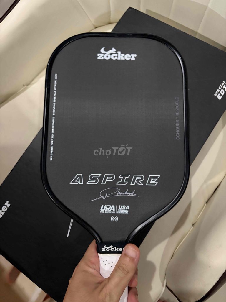 Vợt Pickleball Zocker Aspire phúc huỳnh 16mm. Mua bán Đồ thể thao, Dã ngoại tại Thành phố Vũng Tàu Bà Rịa - Vũng Tàu được đăng bởi Nguyen Quang Huy hình 1