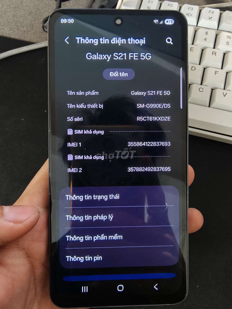 Samsung Galaxy S21 FE 5G Trắng. Mua bán Điện thoại tại Thành phố Thủ Đức Tp Hồ Chí Minh được đăng bởi tuấn trần hình 1