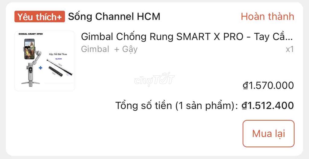 GIMBAL CHỐNG RUNG SMART X PRO + Gậy nối dài 73 cm