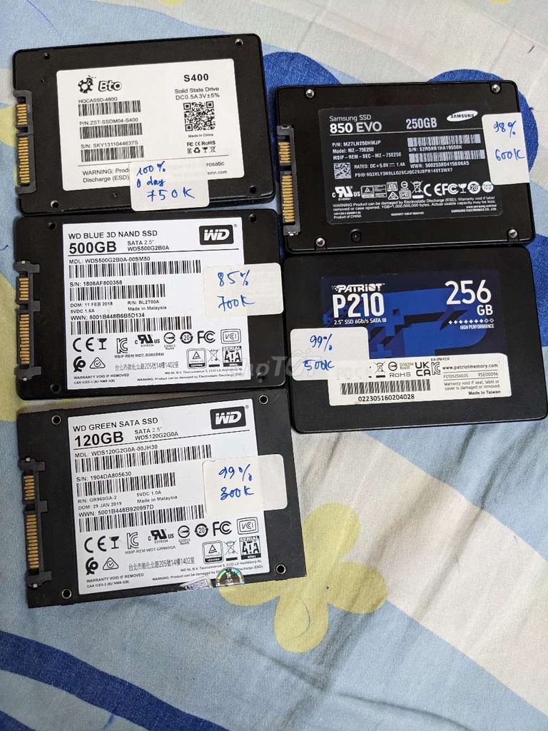 Ổ cứng SSD 120GB-500GB đã qua sử dụng. Mua bán Linh kiện (RAM, Card...) tại Huyện Hoài Đức Hà Nội được đăng bởi Sky hình 1