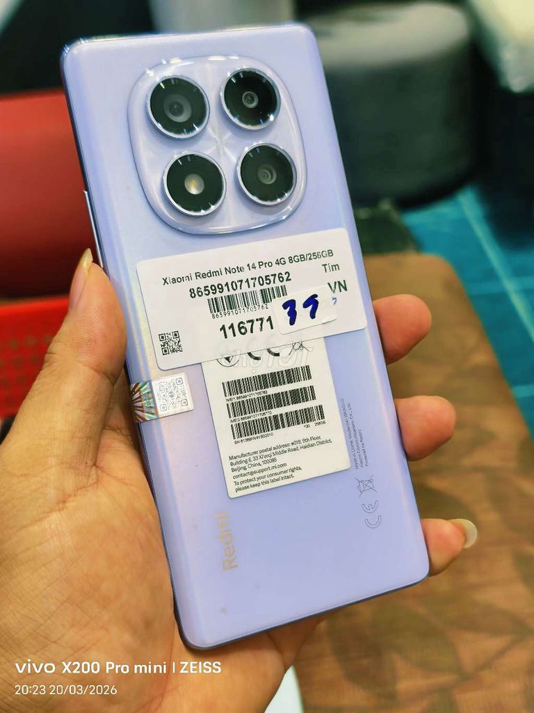 Xiaomi Redmi Note 14 Pro 256GB Tím. Mua bán Điện thoại tại Quận Tân Bình Tp Hồ Chí Minh được đăng bởi Táo Bán Lổ hình 1
