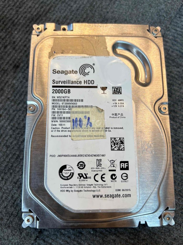 ✅ Ổ cứng 2000GB Seagate còn hoạt động rất tốt