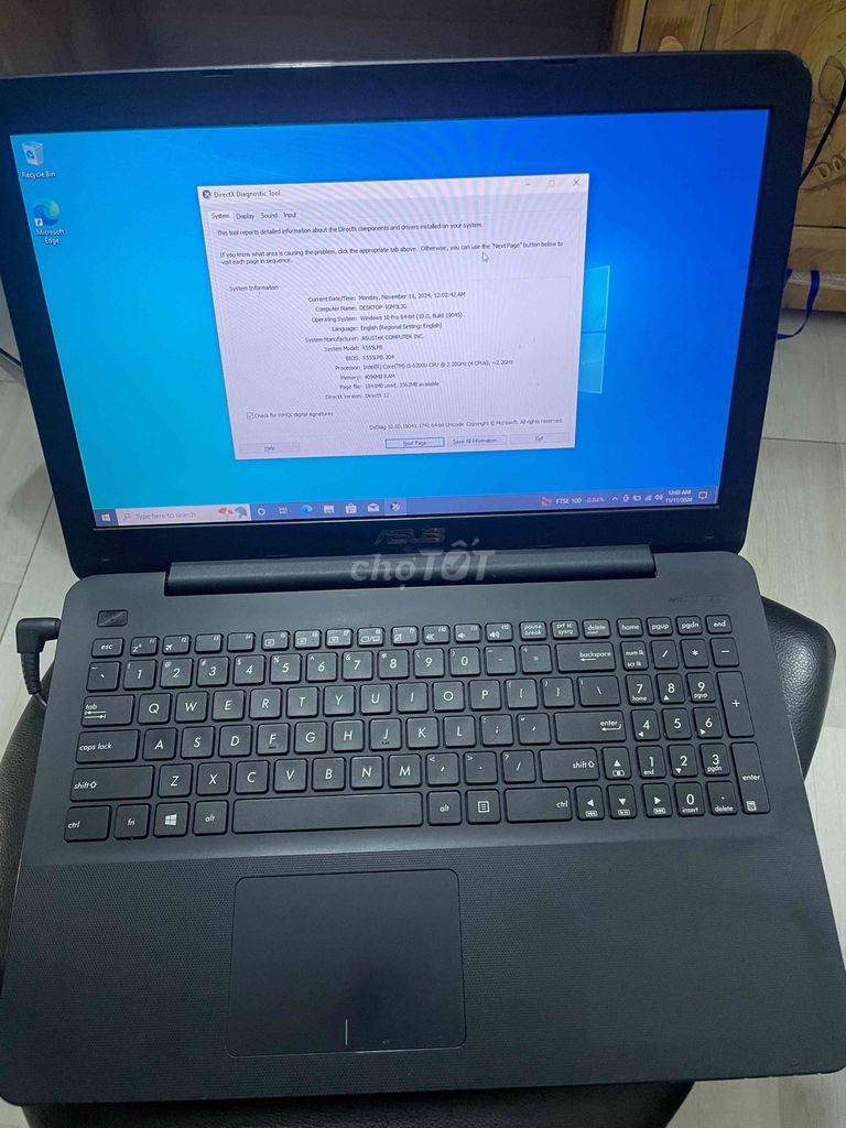 Laptop asus i5 5200u ram 4g hdd 500g