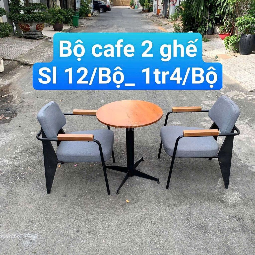 Bộ bàn ghế cafe Gỗ, Kim loại, Vải. Mua bán Bàn ghế tại Quận 8 Tp Hồ Chí Minh được đăng bởi Kho Thanh Lý Phú Nhàn hình 1