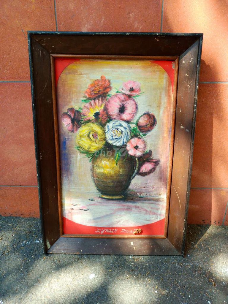 Tranh sơn dầu vẽ tĩnh vật xưa bao cấp 87. Mua bán Đồ sưu tầm, đồ cổ tại Quận 3 Tp Hồ Chí Minh được đăng bởi Be hình 1