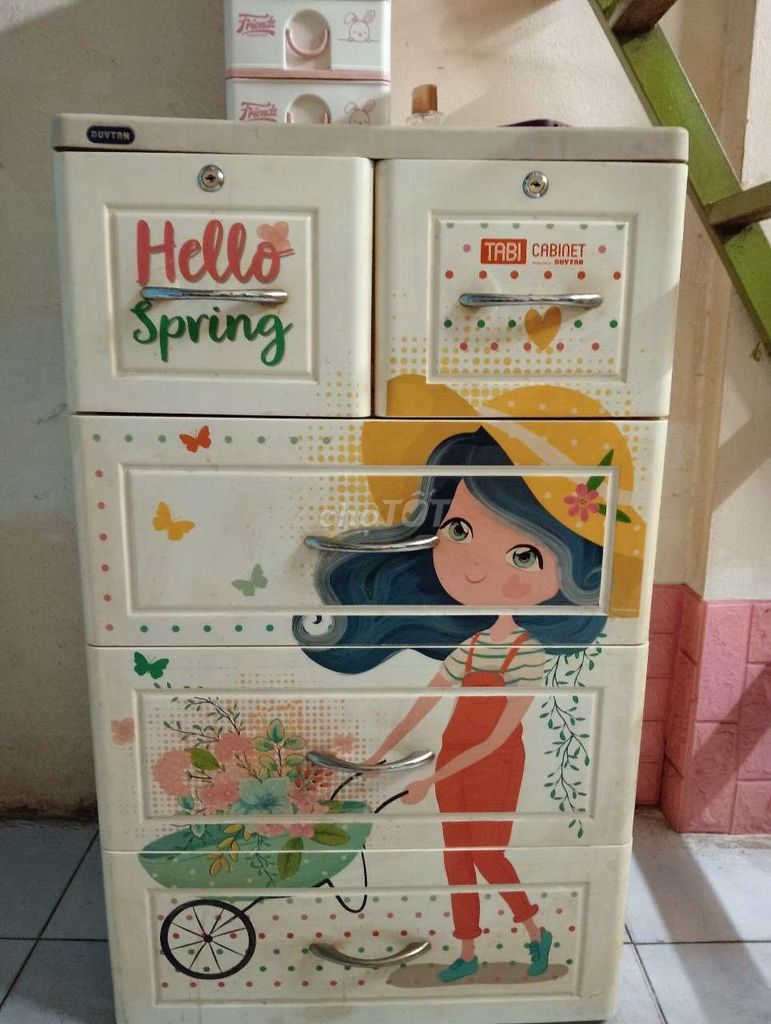 Tủ nhựa Duy Tân 5 ngăn Trắng có khóa. Mua bán Tủ, kệ gia đình tại Quận Bình Tân Tp Hồ Chí Minh được đăng bởi Na Na hình 1