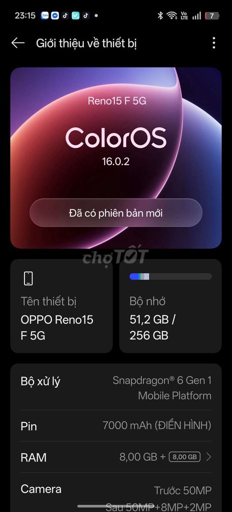 OPPO Reno15 F 5G 8GB/256GB. Mua bán Điện thoại tại Quận Cầu Giấy Hà Nội được đăng bởi hường hình 1