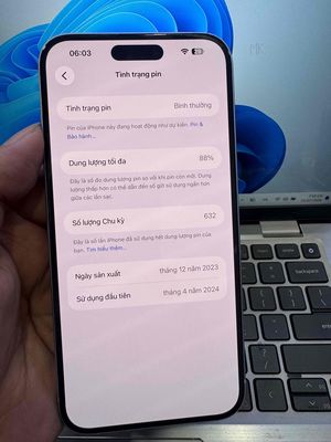 Apple iPhone 15 Plus 128GB Xanh 88%
