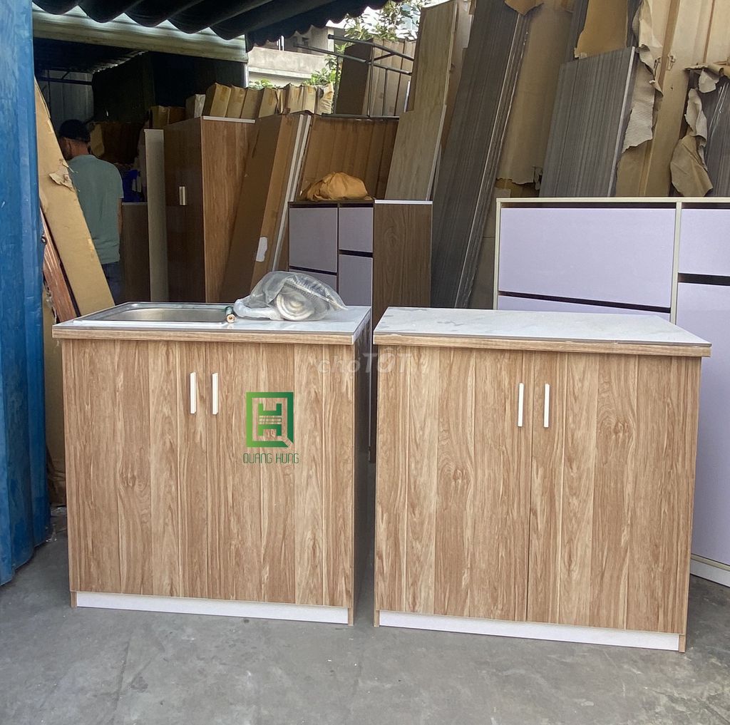 Tủ bếp Quang Hùng Nhựa Đài Loan Vân gỗ 80cm. Mua bán Tủ, kệ gia đình tại Thành phố Biên Hòa Đồng Nai được đăng bởi Nội Thất Quang Hùng TD hình 1