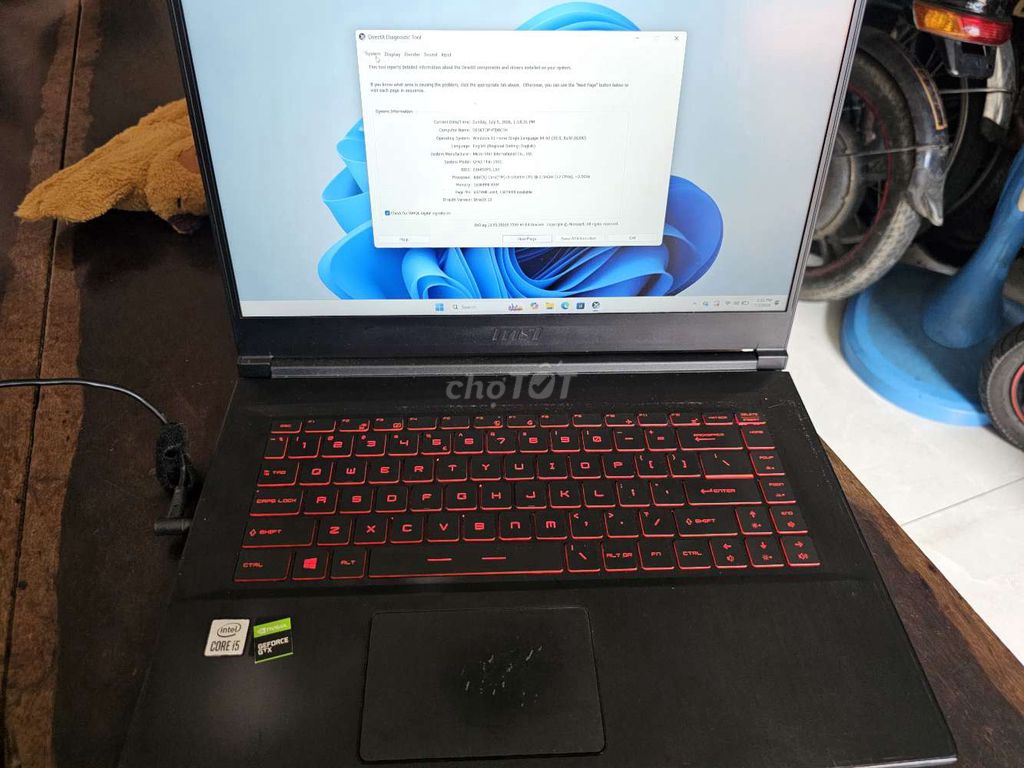 MSI GF63 Thin 10SC i5-10500H 16GB/512GB GTX 1650. Mua bán Laptop tại Quận 11 Tp Hồ Chí Minh được đăng bởi Thiên Lâm hình 1