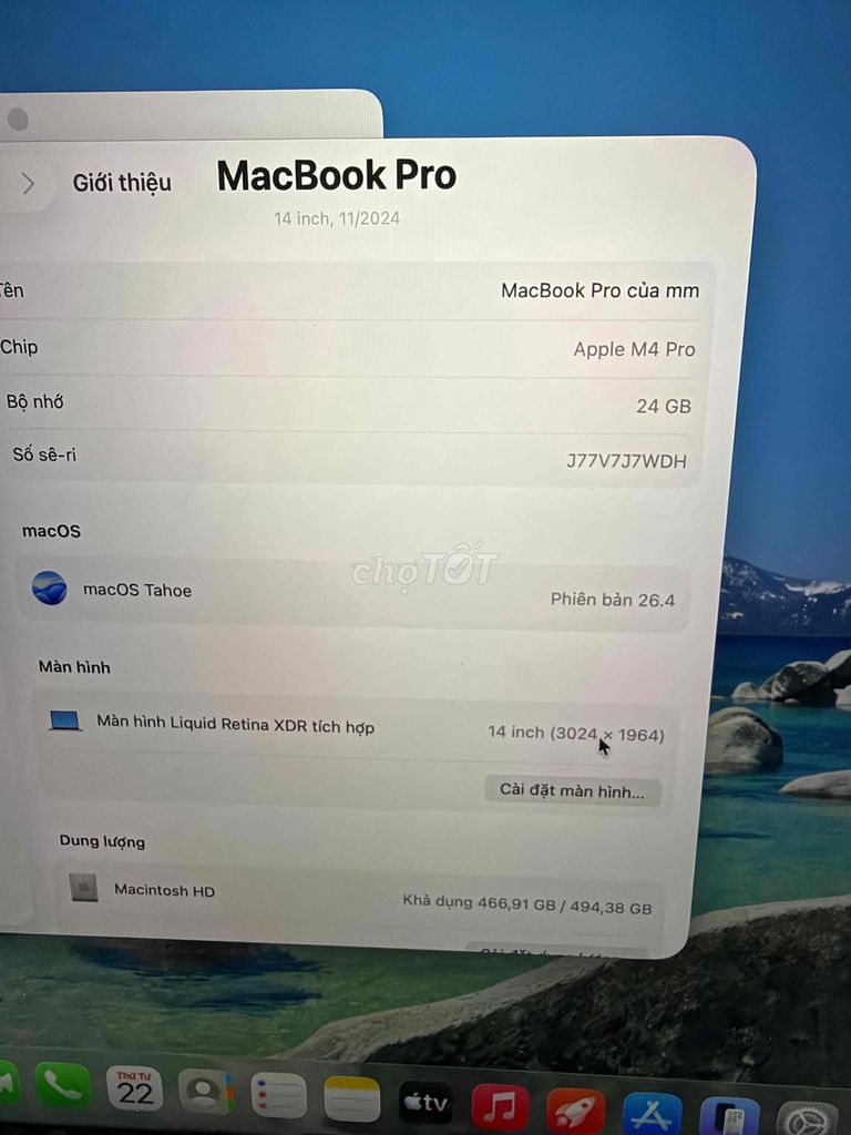 Macbook Pro M4 Pro 24GB/512GB bh 1 năm Fptshop. Mua bán Laptop tại Quận Cầu Giấy Hà Nội được đăng bởi Facebook Anh Thắng Reviewer hình 1