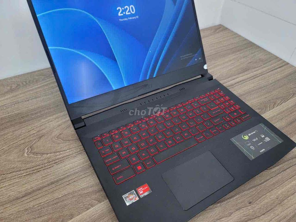 Bán Gấp Msi Bravo 15 R5 5600H 8/512 RX5500M~ 3050