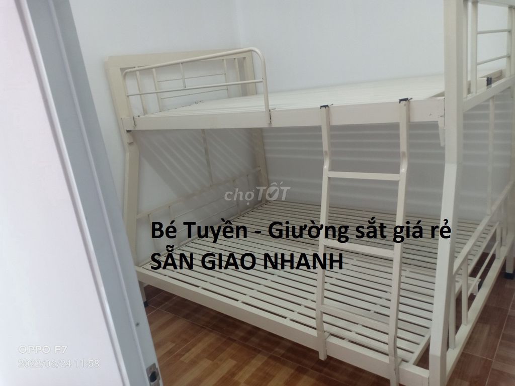 Giường sắt cao cấp 2 tầng MỚI 100% sẵn hàng giao