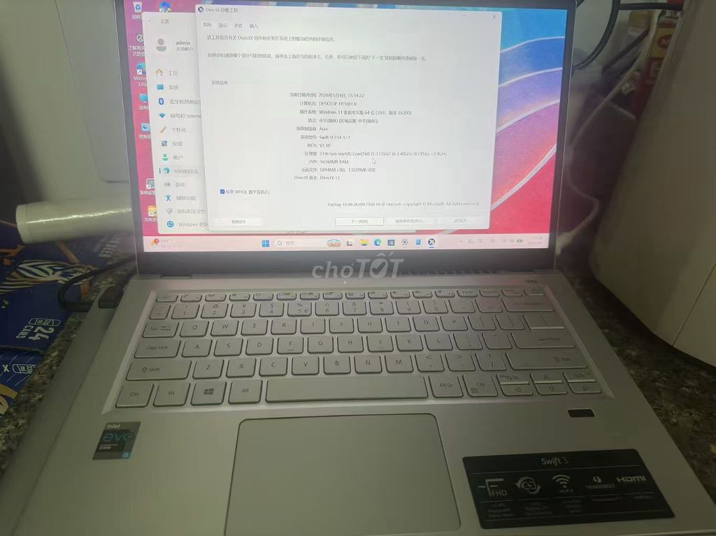 Acer Swift 3 i5 16GB/512GB Bạc. Mua bán Laptop tại Quận 1 Tp Hồ Chí Minh được đăng bởi zhang hình 1
