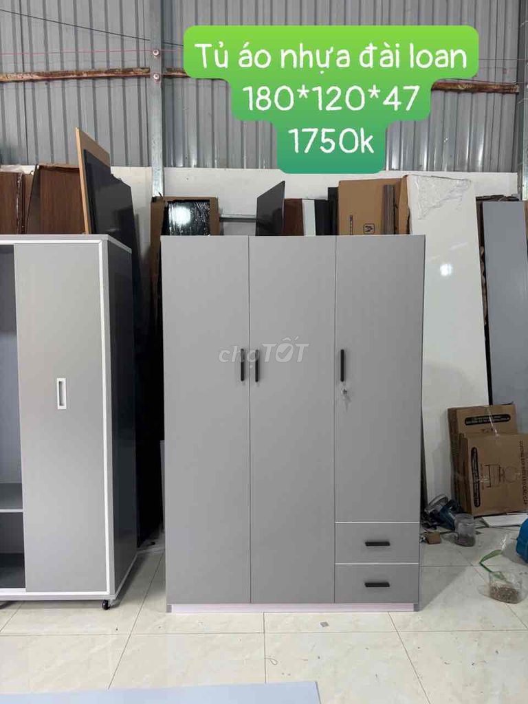 Tủ quần áo Nhựa Đài Loan 180x120x47cm. Mua bán Tủ, kệ gia đình tại Quận Gò Vấp Tp Hồ Chí Minh được đăng bởi đồ gỗ CN giá xưởng hình 1