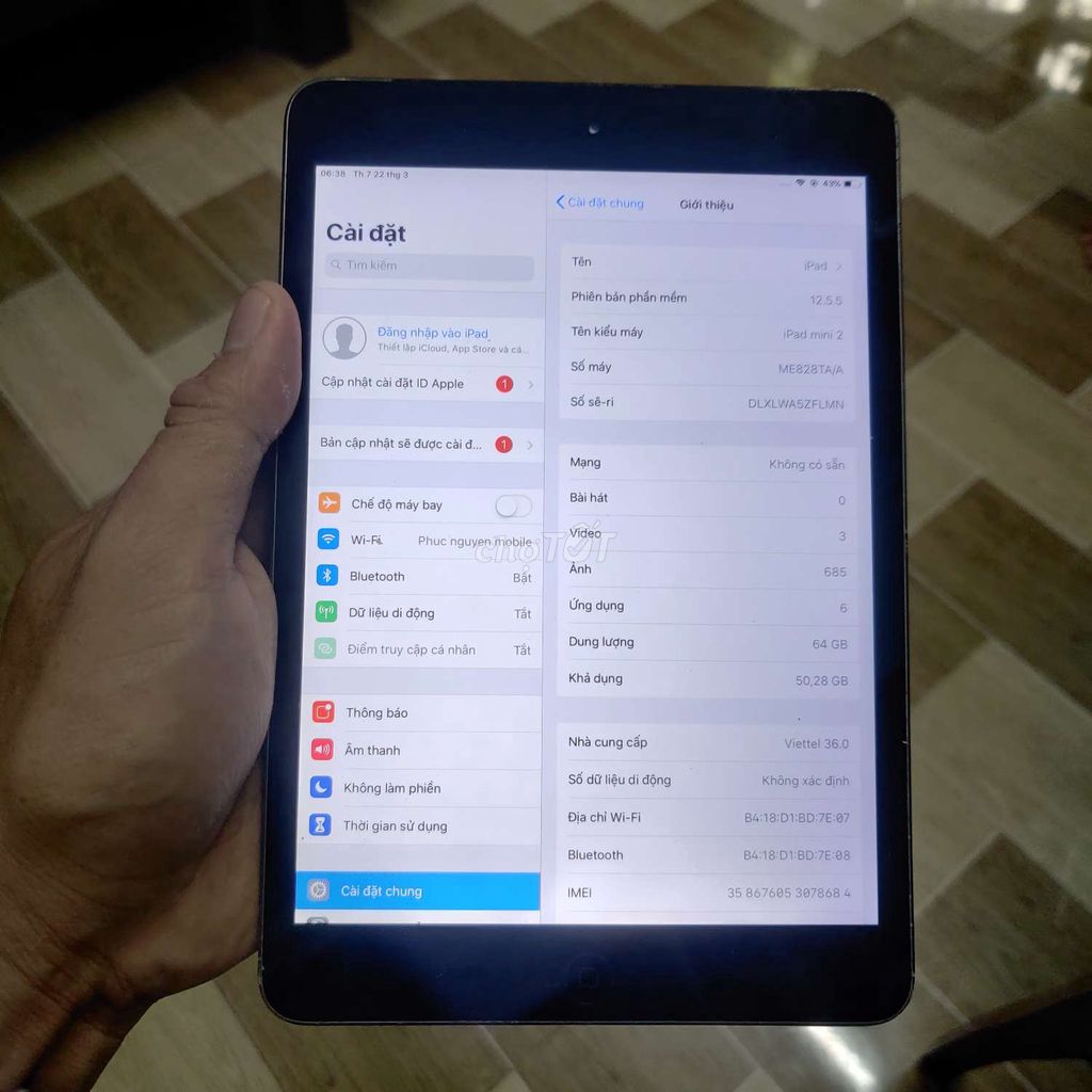 Ipad mini2 64g wifi 4g . grey .. Mua bán Máy tính bảng tại Quận 6 Tp Hồ Chí Minh được đăng bởi tiến Phát Lộc  hình 2