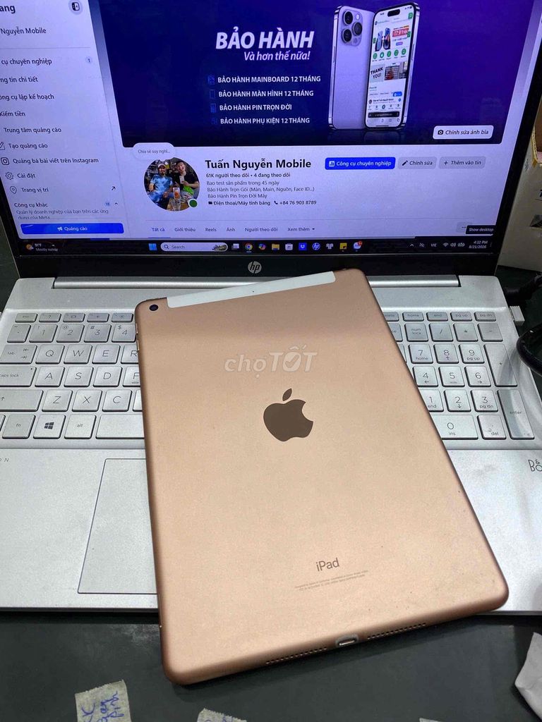 Apple iPad Gen 6 128GB Vàng LTE. Mua bán Máy tính bảng tại Quận 3 Tp Hồ Chí Minh được đăng bởi Tuấn Nguyễn hình 1