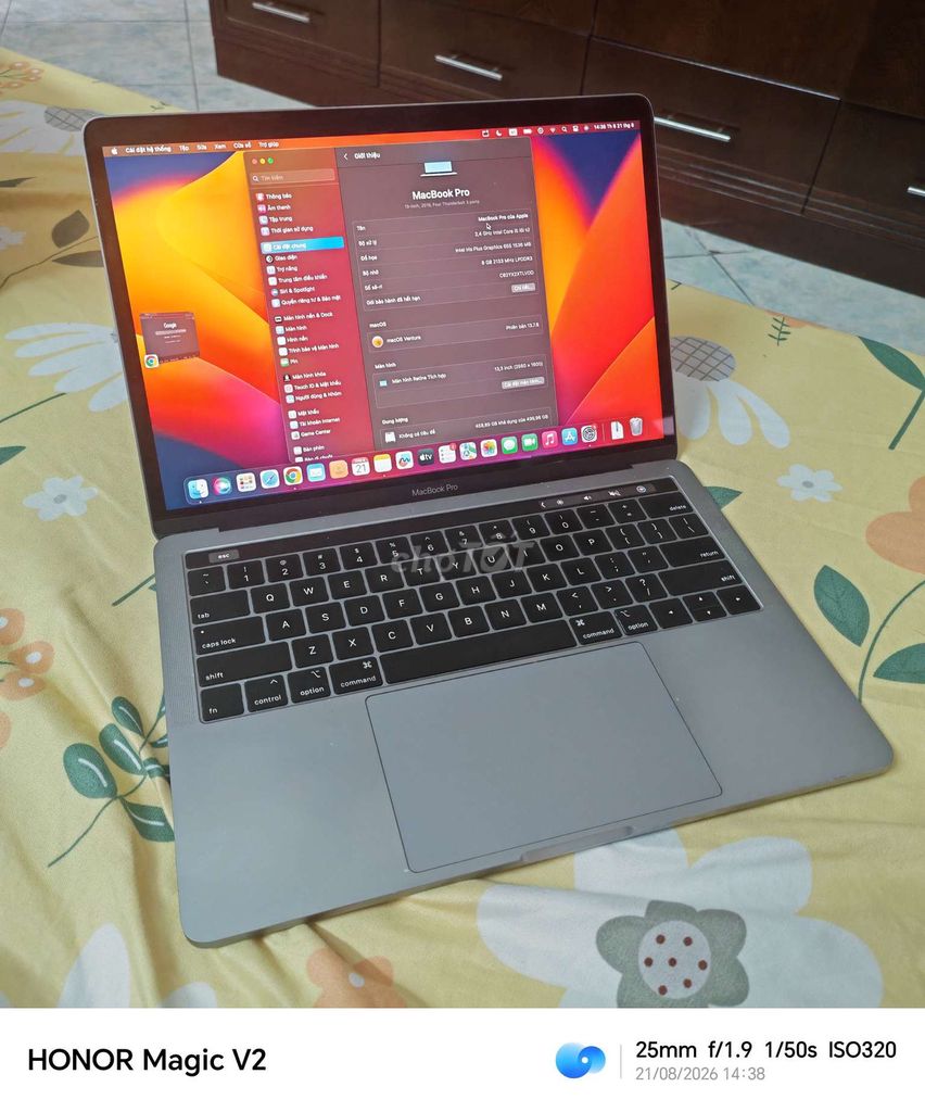 Apple MacBook Pro i5 13 inch 8GB/512GB 2019 Xám. Mua bán Laptop tại Quận 8 Tp Hồ Chí Minh được đăng bởi Phan anh Huy hình 1