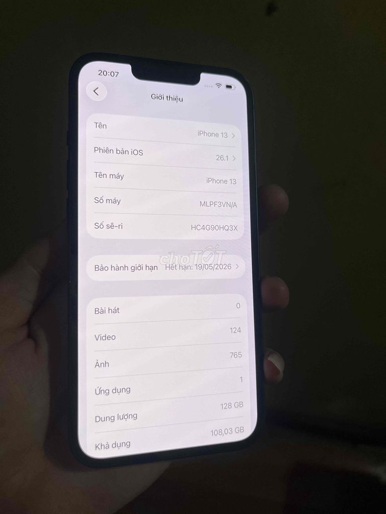 Apple iPhone 13 128GB xanh đen. Mua bán Điện thoại tại Quận Hai Bà Trưng Hà Nội được đăng bởi Pham Nam hình 1