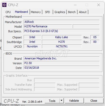 combo H270/i5 7500/8GB/M2 256GB samsung