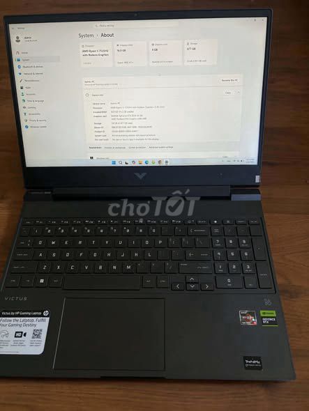 HP Victus 15 R5-7535HS 16GB/512GB. Mua bán Laptop tại Quận Ba Đình Hà Nội được đăng bởi Hội Đồ Điện Tử hình 1