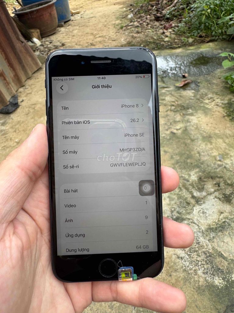 iPhone SE 2020 64GB Đen. Mua bán Điện thoại tại Thành phố Biên Hòa Đồng Nai được đăng bởi Phúc Trương hình 1