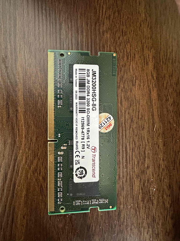 RAM Transcend 8GB DDR4 3200MHz Đã sử dụng. Mua bán Linh kiện (RAM, Card...) tại Thành phố Đà Lạt Lâm Đồng được đăng bởi Khánh hình 1