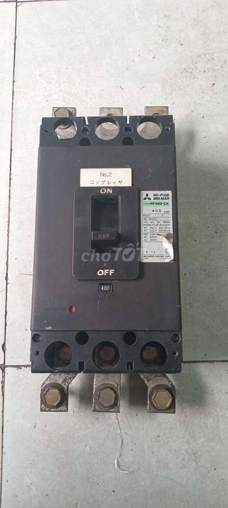 CB mitsubishi  japan 400A cắt tủ