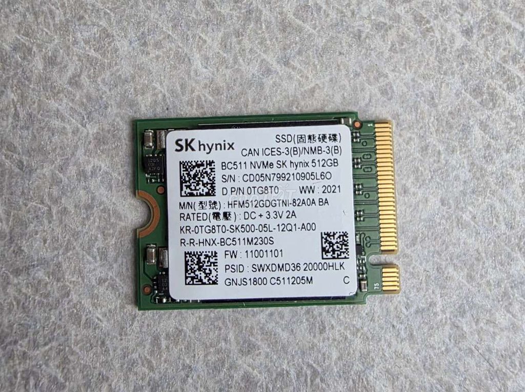 Ổ cứng SSD SK Hynix BC511 NVMe 512GB Mới. Mua bán Linh kiện (RAM, Card...) tại Thành phố Vũng Tàu Bà Rịa - Vũng Tàu được đăng bởi thiện hình 1