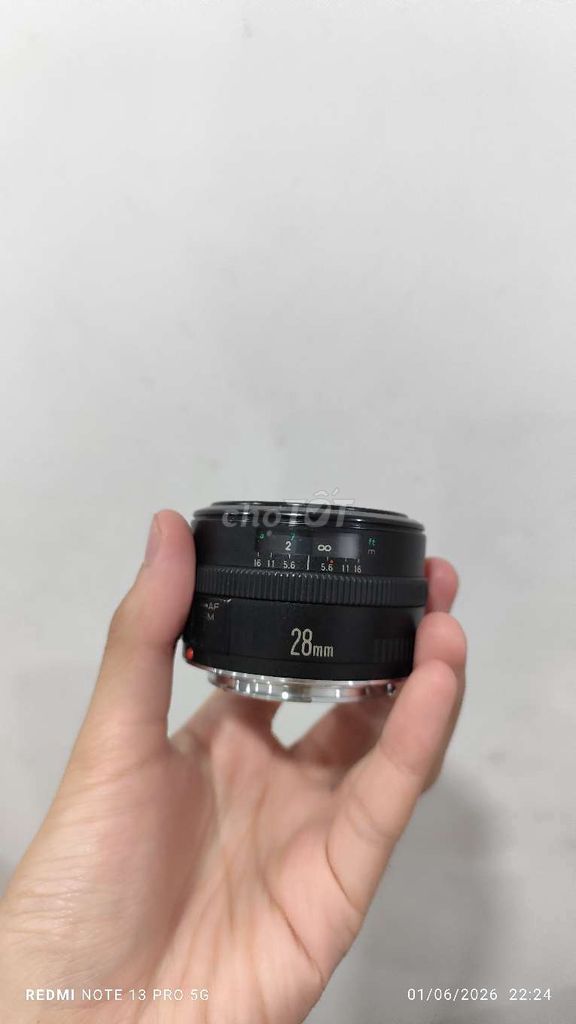 Ống kính Canon EF 28mm f/2.8 Đen. Mua bán Máy ảnh, Máy quay tại Quận 1 Tp Hồ Chí Minh được đăng bởi Huy Đức hình 1