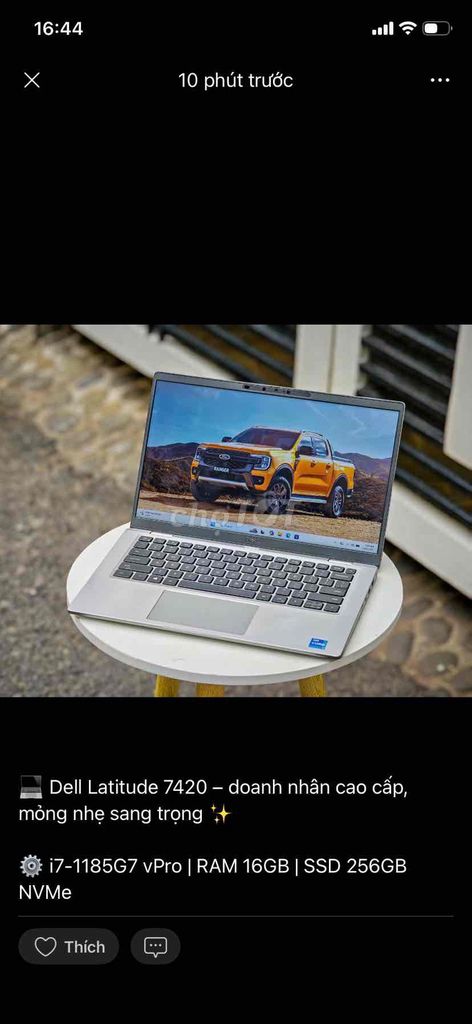 Dell Latitude 7420 i7-1185G7 14 inch 16GB/256GB. Mua bán Laptop tại Thành phố Biên Hòa Đồng Nai được đăng bởi TRƯƠNG HUY HOÀNG hình 1