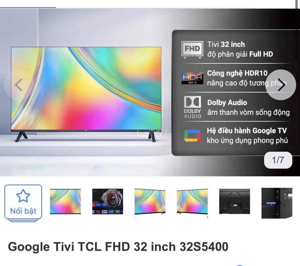 Tivi TCL 32S5400 Google TV HDR10. Mua bán Tivi, Âm thanh tại Thành phố Mỹ Tho Tiền Giang được đăng bởi MrT hình 1