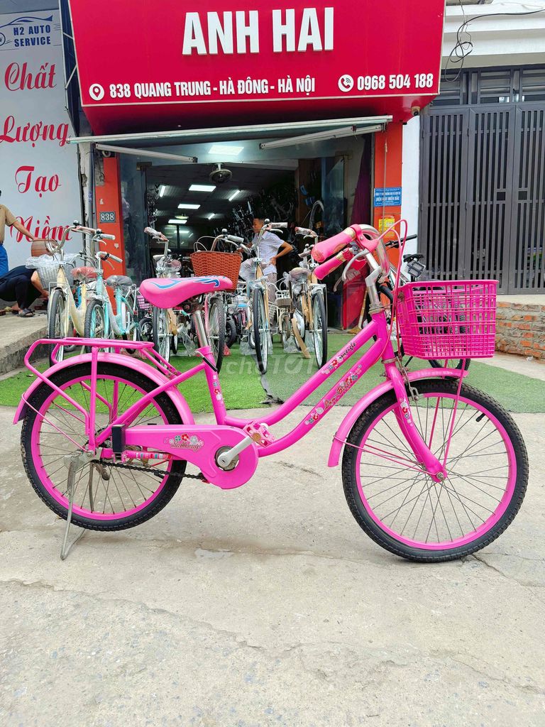 Bán xe đạp mini màu hồng giá 500k có fix nhẹ