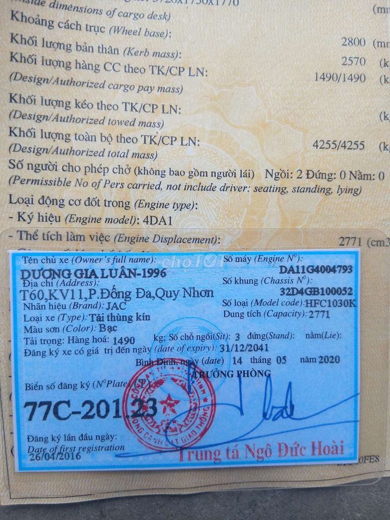 Cần bán nhanh. Mua bán Xe tải, xe ben tại Thành phố Qui Nhơn Bình Định được đăng bởi Dương Le hình 10