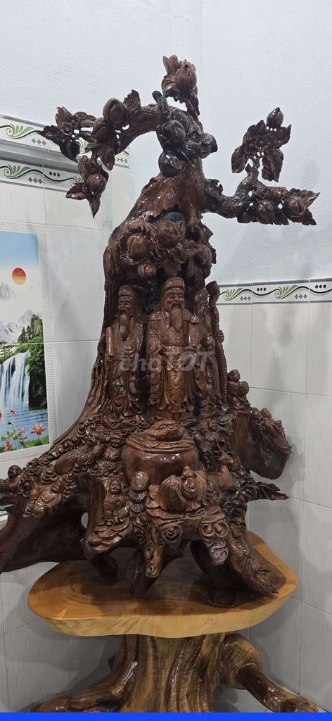 Tượng gỗ tam đa Phúc Lộc Thọ Gỗ tự nhiên. Mua bán Đồ sưu tầm, đồ cổ tại Thị xã Tân Uyên Bình Dương được đăng bởi atm hình 1