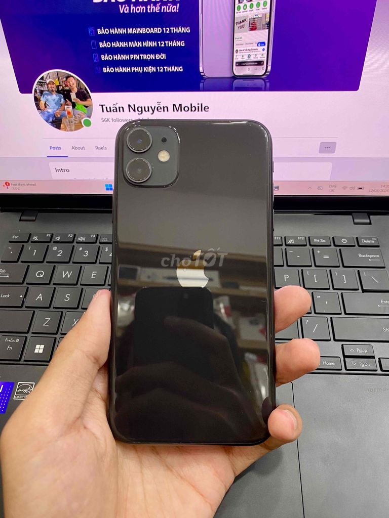 Iphone 11 64G Đen Vn/a  - Pin 100% new giá rẻ. Mua bán Điện thoại tại Quận 3 Tp Hồ Chí Minh được đăng bởi Tuấn Nguyễn Mobile  hình 1