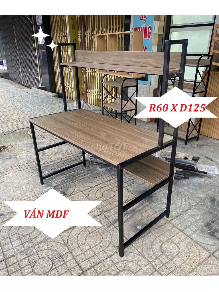 XẢ KHO BÀN LÀM VIỆC & BÀN HỌC KHUNG SẮT 1M25 X R60