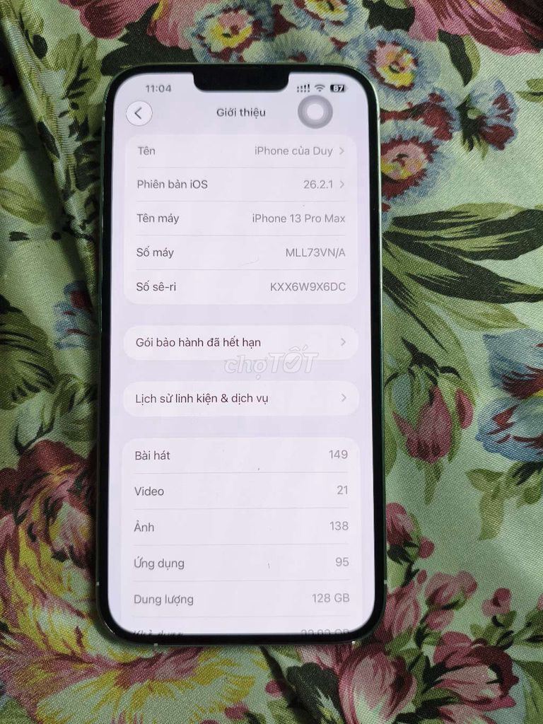iPhone 13 Pro Max 128GB vn/a. Mua bán Điện thoại tại Quận 8 Tp Hồ Chí Minh được đăng bởi 2Hand hình 1