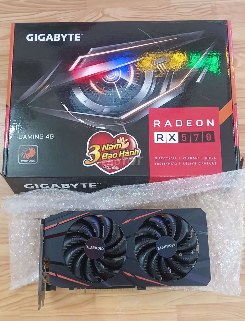 Card đồ họa Gigabyte RX 570 4GB. Mua bán Linh kiện (RAM, Card...) tại Thành phố Vũng Tàu Bà Rịa - Vũng Tàu được đăng bởi Trần Tuấn hình 1