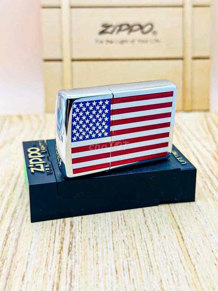 Zippo US 2000 mộc kép XVI full box chưa sử dụng