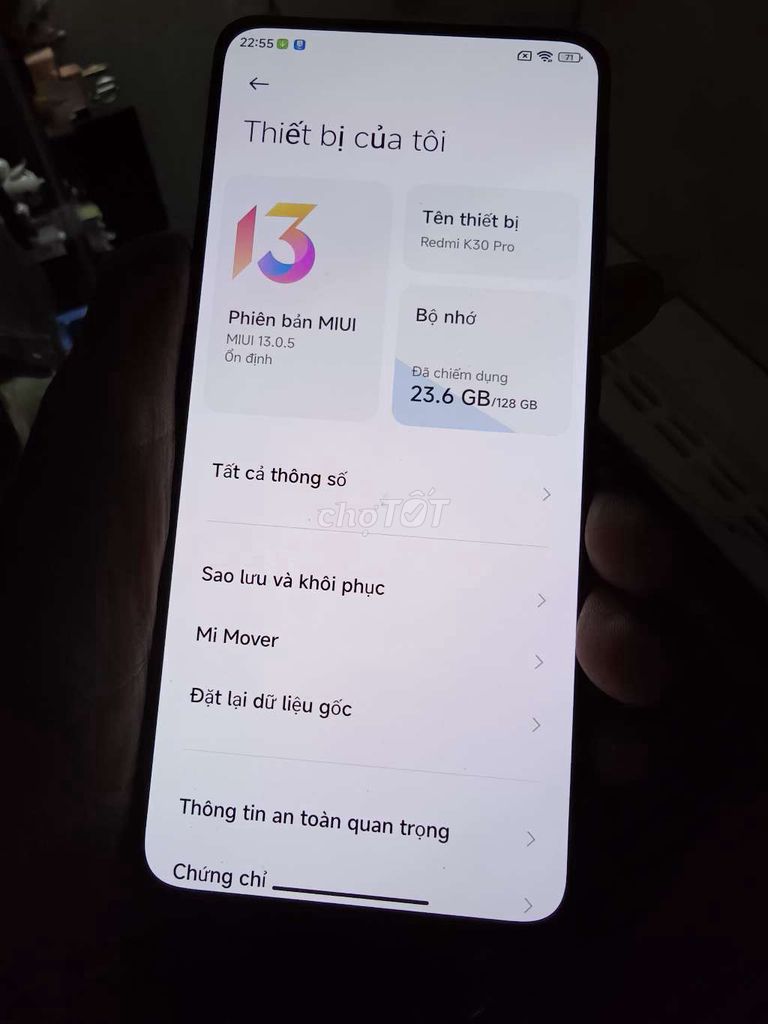 Xiaomi Redmi K30 Pro chip S865. Mua bán Điện thoại tại Thành phố Bến Tre Bến Tre được đăng bởi Từ Tuấn Bến Tre hình 1