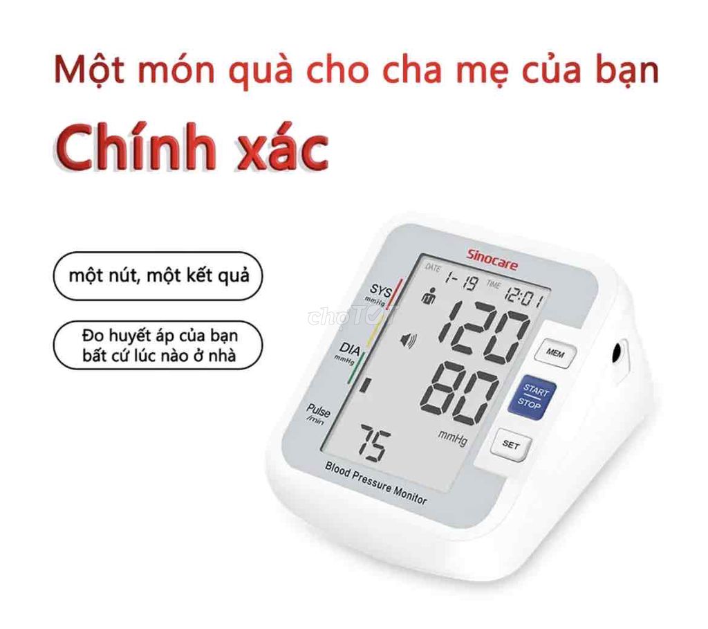 Máy đo huyết áp Sinocare BA-801 Chính Hãng ( Giọng