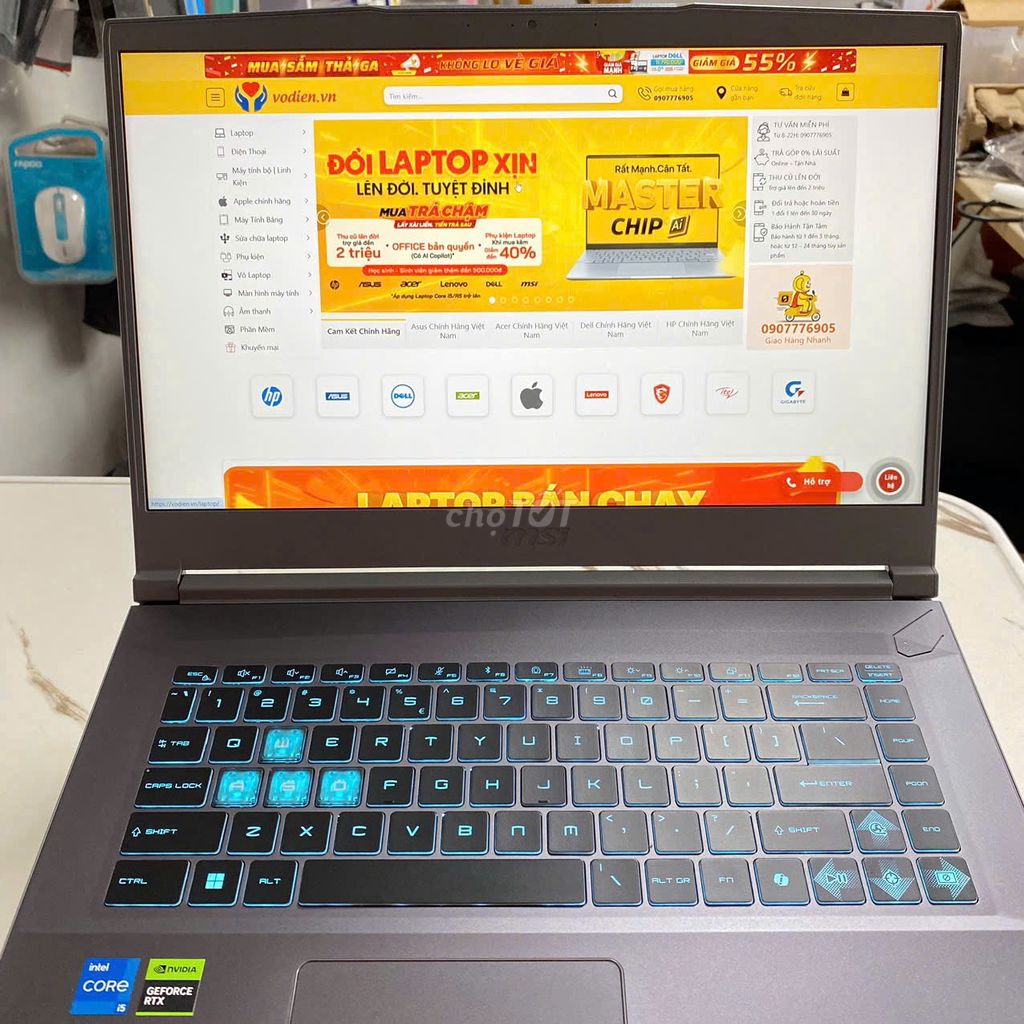 MSI Thin 15 B12UC i5-12450H 16G/512G RTX3050 Win11. Mua bán Laptop tại Quận Ninh Kiều Cần Thơ được đăng bởi Võ Diện hình 1