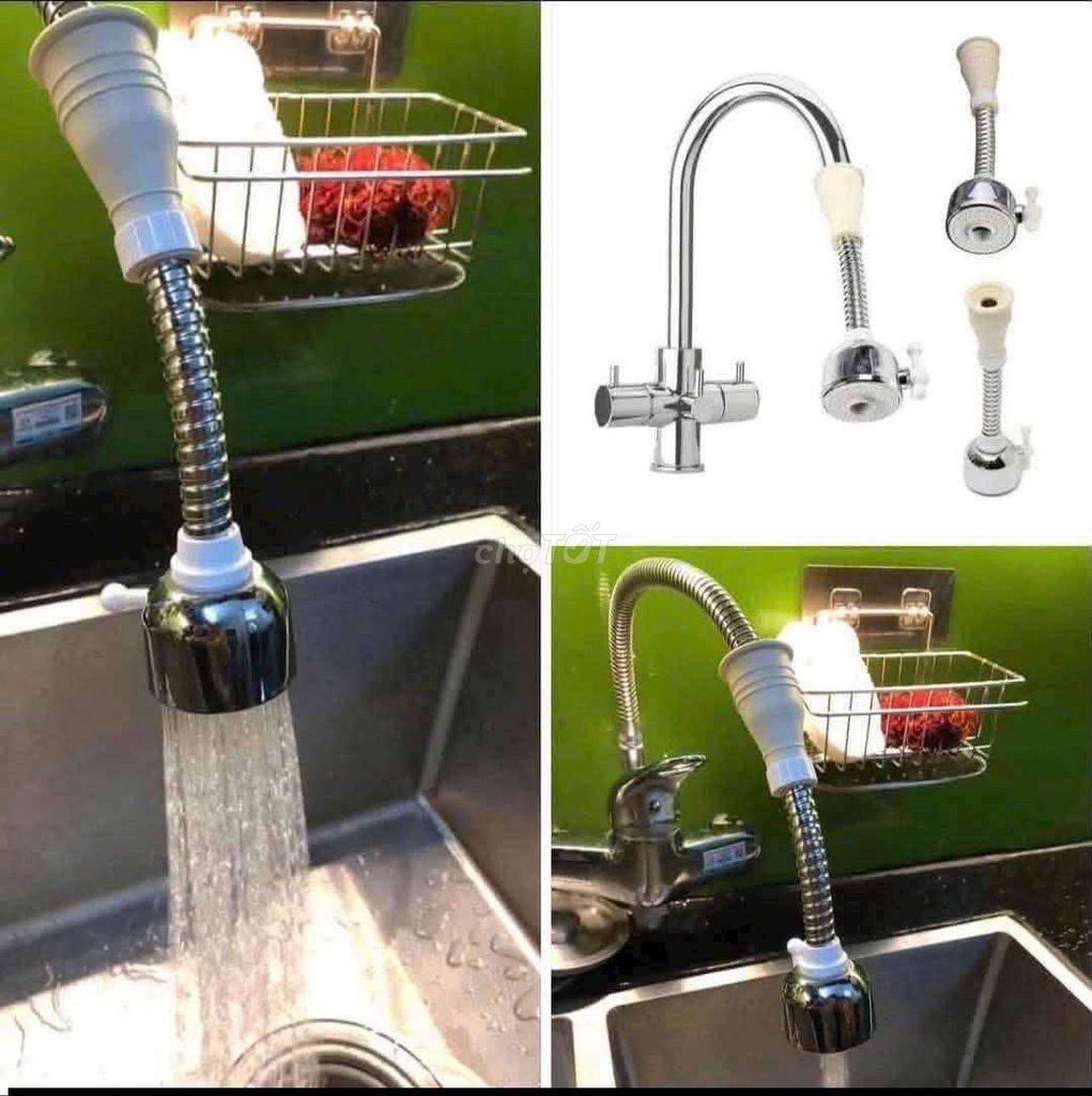 Vòi rửa bát Inox Tăng áp Xoay 360 độ Bạc. Mua bán Dụng cụ nhà bếp tại Huyện Ba Vì Hà Nội được đăng bởi Tuyết Smart  hình 1