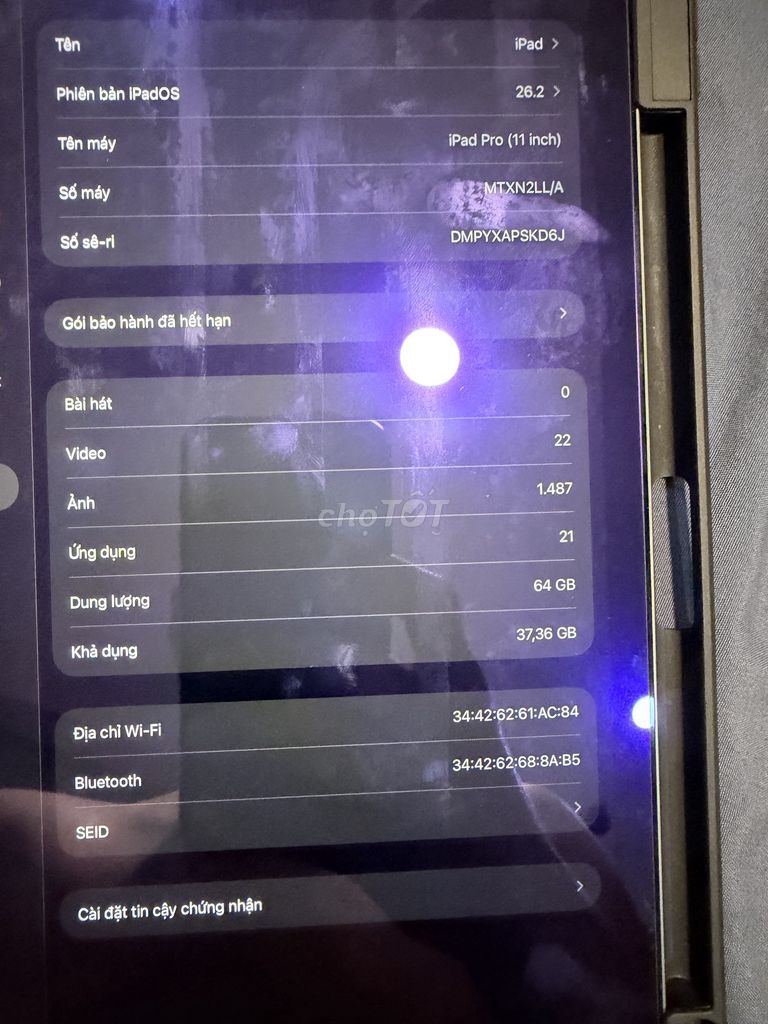 Apple iPad Pro 11 inch 64GB Xám. Mua bán Máy tính bảng tại Quận Sơn Trà Đà Nẵng được đăng bởi Tuấn hình 1