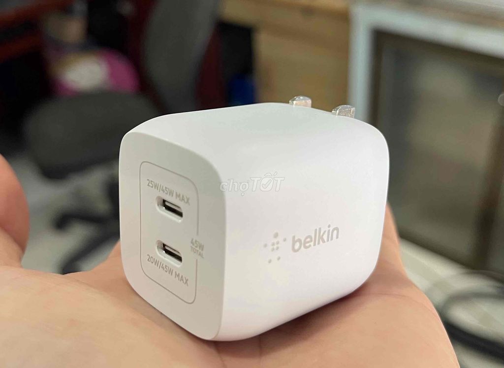 Sạc nhanh 2 cổng BOOSTCHARGE PRO GaN Belkin 45W