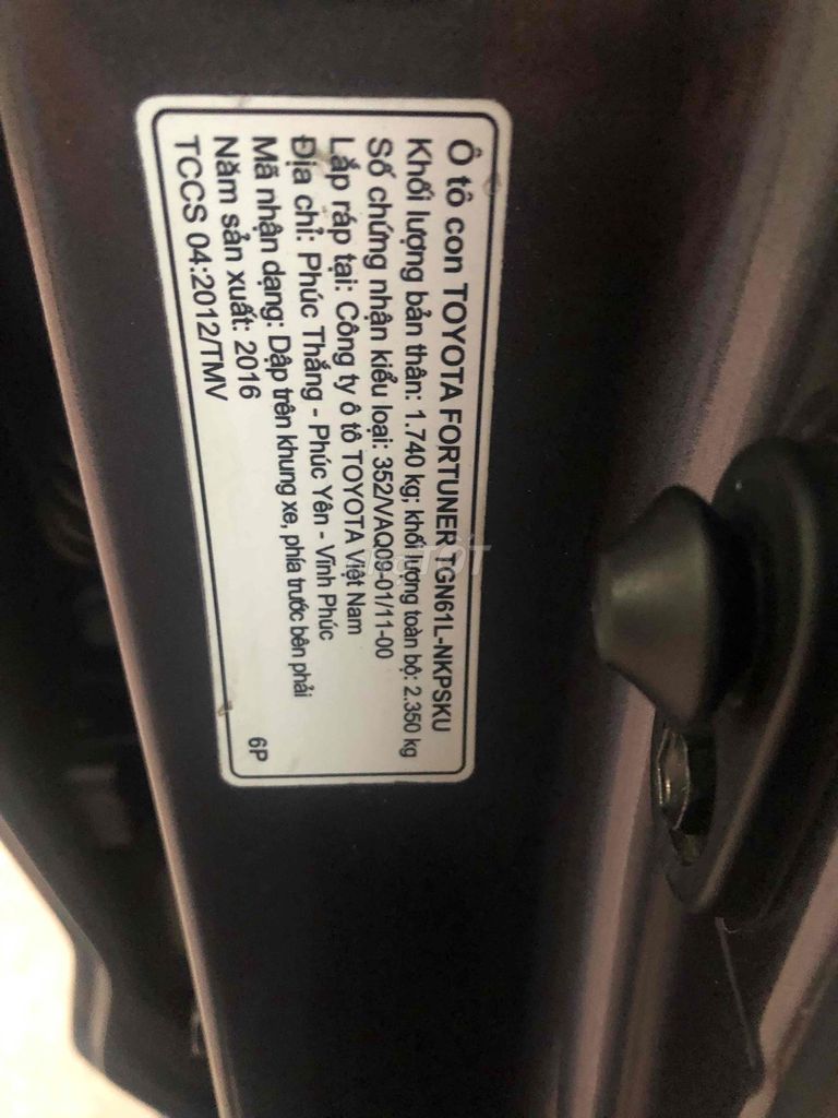 Toyota Fortuner 2016 2.7V 4x4 AT - 63648 km. Mua bán Ô tô tại Huyện Hóc Môn Tp Hồ Chí Minh được đăng bởi Vũ Duy Anh hình 6