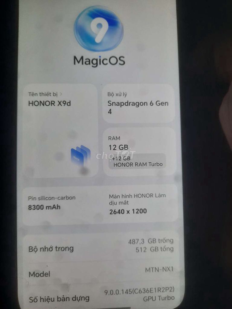 Honor X9d 12GB/512GB Snapdragon 6 Gen 4 Like New. Mua bán Điện thoại tại Huyện Hóc Môn Tp Hồ Chí Minh được đăng bởi Huỳnh Văn Thiện hình 1