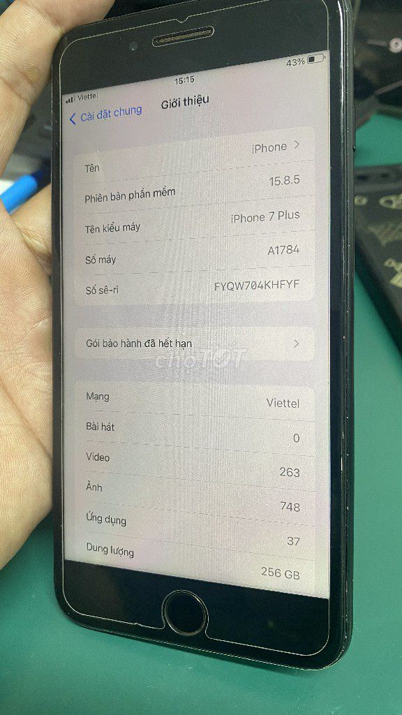 Apple iPhone 7 Plus 256GB Đen. Mua bán Điện thoại tại Quận Bình Tân Tp Hồ Chí Minh được đăng bởi Lộc Tâm hình 1